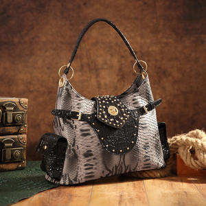 Sac à main en bandoulière vintage à imprimé serpent pour femmes, nouveau style rétro européen américain pour site Web indépendant - Product Image 6