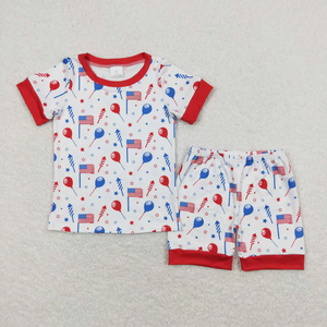 Ensembles de tenues pour enfants avec drapeaux et ballons du 4 juillet pour frères et sœurs, bébés garçons et filles - Product Image 4