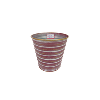 Offre Spéciale décor à la maison jardin intérieur extérieur succulente fleur plantes Pots coloré métal pots de fleurs en relief ligne fleur seau