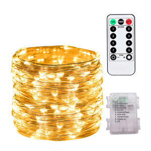 Nhà máy nóng bán đồng ánh sáng chuỗi ấm trắng giáng sinh Cổ Tích Kỳ nghỉ đèn trang trí cho các bên điều khiển từ xa pin - Product Image 2