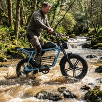 Vélo électrique tout-terrain robuste avec pneus larges, batterie 48V 16Ah, vélo électrique tout-terrain robuste pour l'exploration dans le sable et la boue