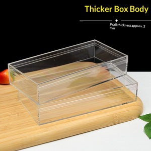 Boîte de rangement pour biscuits en plastique PS rigide transparent, formes variées, avec couvercle, pour collations, bonbons, pâtisseries, desserts, présentation et emballage. - Product Image 4