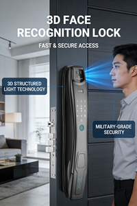 <span class=keywords><strong>Serrure</strong></span> électronique intelligente à empreintes digitales, contrôle par application Tuya, reconnaissance faciale, <span class=keywords><strong>entrée</strong></span> sans clé, alarme anti-effraction, sécurité, 12 mois - Product Image 4