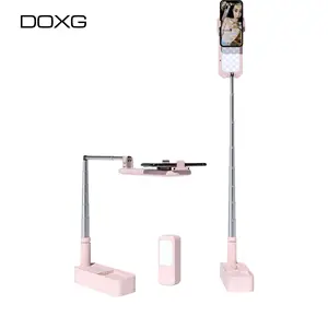 Doxg Giá Đỡ Điện Thoại Có Thể Gập Lại Bằng Pin Bên Trong V6 Giá Trưng Bày Trực Tiếp Điều Khiển Từ Xa Không Dây Đèn Rọi Phải Để Chụp Ảnh Trực Tiếp