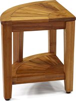 Combo home Ecke Teakholz Dusch bank Hocker mit Regal-Bambus Spa Badezimmer Dekor-Holz Sitzbank