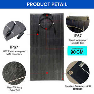 Panneau solaire flexible ETFE durable Offre Spéciale 100W 150W 200W <span class=keywords><strong>250W</strong></span> 18V Panneau solaire flexible ETFE - Product Image 6