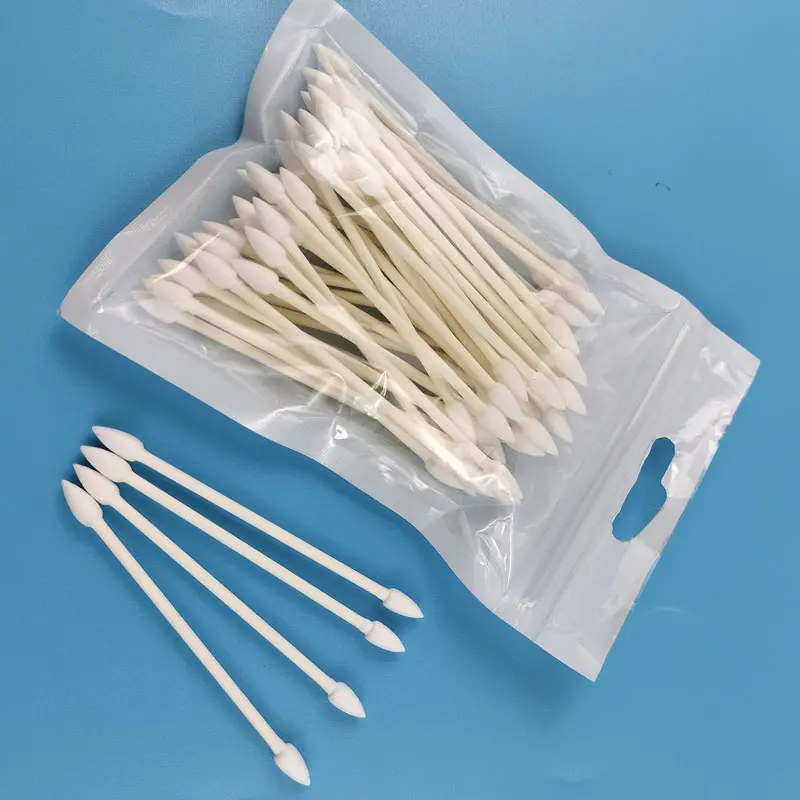 50pcs 생분해성 4.7mm 이중 뾰족한 머리 Qtips 화장품 면봉 스틱