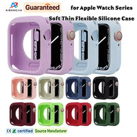 Coque de protection antichoc en silicone pour Apple Watch Series 12 46mm 42mm, pare-chocs absorbant les chocs, résistant aux rayures