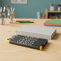 Ensemble de 6 crayons de cire en plastique mignons aux couleurs pastel Modèle 106171-1