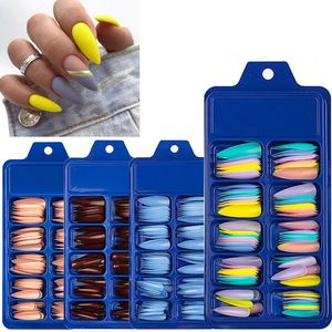Uñas Postizas Reutilizables de Cobertura Completa con Pegamento para Dedos, Diseño Predefinido, Efecto Ombre, <span class=keywords><strong>DIY</strong></span>, Mármol Blanco, Cortas, E.bt - Product Image 2