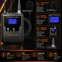Microphones cravate sans fil UHF en métal XLR 1 à 4 dédiés aux églises CHXYKOM