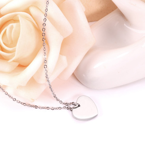 Di alta Qualità In Acciaio Inox Vuoto A Forma di Cuore Del Pendente Della Collana Dei Monili Delle Donne Incisione Collana - Product Image 5