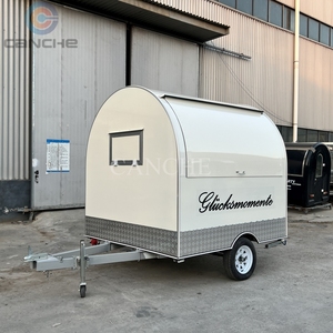 Remolque móvil para venta de comida, carrito de comida estándar estadounidense sobre ruedas, camiones de fibra de vidrio para concesiones de comida con parrilla y freidora - Product Image 1