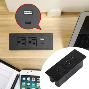 Ổ Cắm Đồ Nội Thất Cổng Sạc Tốc Độ Cao Thông Minh PD USB-C Nhúng Mỹ, Ổ Cắm Điện Có Phích Cắm