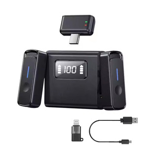 Hot bán xách tay chuyên nghiệp không dây Lavalier <span class=keywords><strong>Microphone</strong></span> sx88 vlog tự động ghép nối Mike giảm tiếng ồn Mic - Product Image 1