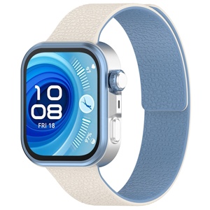 Bracelet de montre magnétique en silicone Litchi pour <span class=keywords><strong>Huawei</strong></span> Watch Fit3/<span class=keywords><strong>4</strong></span>/<span class=keywords><strong>Pro</strong></span> avec sangle réglable et durable, bracelet de montre à breloques - Product Image 3