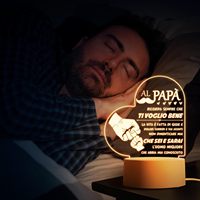 Apjielop - Cadeau de Noël pour papa - Lampe de nuit en acrylique blanc chaud - Contrôle tactile LED - Rechargeable par USB - Alimenté par batterie - Moderne - Chambre à coucher