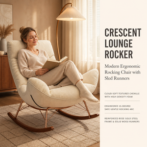 Nordic Modern Cream Style <strong>Rocking</strong> <strong>Chair</strong> Simple Designer Leisure Lounge <strong>Chair</strong> for Home Hot <strong>Sale</strong> Soft Single Swing <strong>Chair</strong> - Product Image 2