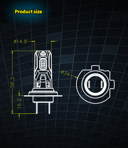 New H7 Led Đèn Pha Bóng đèn cao-volta 12V CANBUS tương thích amarillo và trắng LED Spotlight cho xe đèn pha Pulsar NS 200 - Product Image 6