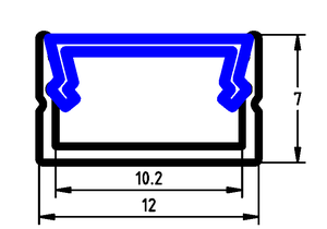 SDW12X7 <span class=keywords><strong>Mini</strong></span> Ingebouwde <span class=keywords><strong>LED</strong></span> Aluminium Profiel voor <span class=keywords><strong>LED</strong></span> Strip - Product Image 6