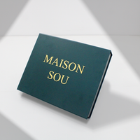 Boîte cadeau rigide pliable magnétique verte personnalisée, impression recto-verso, finition mate, avec logo personnalisé