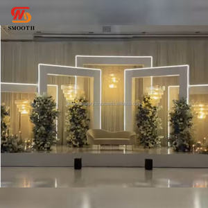 Fondo de Escenario LED Acrílico de Diseño Nuevo a Precio de Fábrica al por Mayor, Fondo Decorativo para Bodas, Fondo de Eventos con Luz LED Blanca - Product Image 1