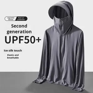 เสื้อแจ็คเก็ตกันแดดผู้ชาย ผ้าไหมน้ำแข็งบางเฉียบ ระบายอากาศ ป้องกันรังสียูวี สำหรับกิจกรรมกลางแจ้ง ตกปลา ปี 2025 - Product Image 1