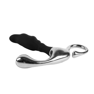 سيليكون مقاوم للماء للرجال والمثليون جنسيا الذكور G-Spot سدادة المؤخرة الشرجية مع سبائك الزنك ألعاب جنسية بمقبض معدني - Product Image 5