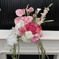 Boule de fleurs PPS de qualité supérieure, rose marron, arrangement floral en soie pour centre de table de mariage, décoration de la maison