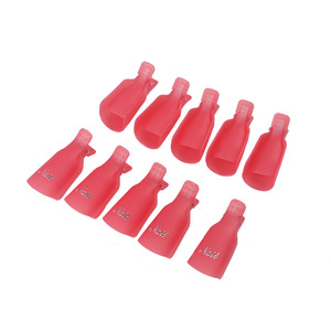 Bouchon en plastique pour Nail Art, dégraissant pour ongles, nettoyant pour vernis à ongles, Clip de dissolvant pour vernis Gel UV, outil d'emballage 10 pièces/paquet - Product Image 1