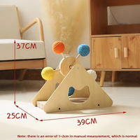 Factory Wholesale Premium Corrugated Cardboard Cat Scratcher Ramp Wooden Ferris Wheel Cat Toy