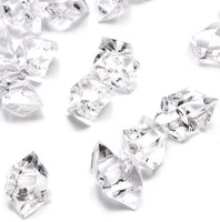 Cristaux de glace pilée irréguliers en plastique, cristaux artificiels 3D transparents comme du diamant pour la décoration de la maison et les cadeaux