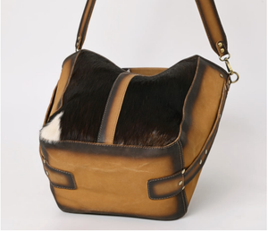 กระเป๋าสะพายไหล่หนัง PU แบบมีซิปขนาดใหญ่ของผู้หญิงสไตล์อเมริกันตะวันตกมีคุณสมบัติกันน้ำสีพื้นลดราคา - Product Image 4