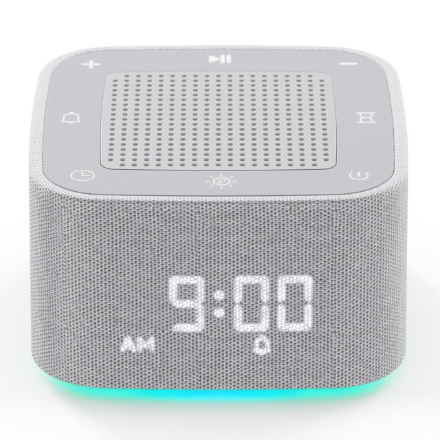 Multifunctional Baby White Noise Machine with APP Control Digital Alarm Clock /32 Soothing Sounds/8 Night Light Sound Machine