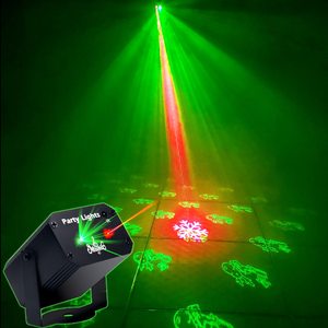 Mini discoteca portátil con luz láser, patrones rojos y verdes para fiestas navideñas y clubes nocturnos de Navidad, iluminación de escenario - Product Image 3