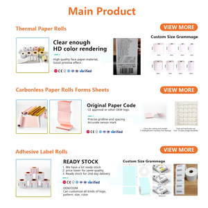 Papel Térmico 80x80 80x70 80x60, Rollo de Papel para Recibos Térmicos, <span class=keywords><strong>50</strong></span> Rollos por Caja - Product Image 4