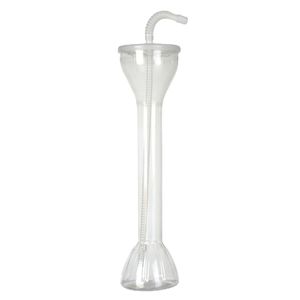 Gobelets personnalisés en plastique imprimés de 21 oz à long col pour margaritas glacées, slushies, cocktails Daiquiri et autres boissons festives, avec paille - Product Image 3