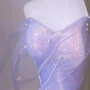 2025 nuevo vestido de novia de sirena francesa de lujo para novia Satén de gama alta pequeño vestido principal romántico <span class=keywords><strong>corazón</strong></span> cariño encaje - Product Image 5