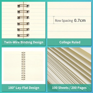 Benutzer definierte Notizbuch niedlichen stationären Blumen abdeckung goldene Spirale Journal Notizbuch <span class=keywords><strong>online</strong></span> für Mädchen - Product Image 3