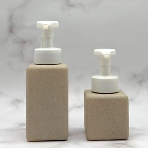 <span class=keywords><strong>Versailles</strong></span> 250ml Bouteille cosmétique carrée biodégradable en <span class=keywords><strong>paille</strong></span> de blé avec pompe à mousse et bouchon à vis, kits de voyage essentiels - Product Image 5