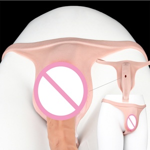 FAAK Bragas de silicona tipo T-back para personas transgénero y travestis, bragas realistas con vagina y tubo insertable, juguetes sexuales - Product Image 1