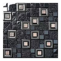 Carreaux muraux en verre KST modernes, texture brique, 300x300mm, finition brillante pour crédence de cuisine, résistants à l'usure pour l'intérieur