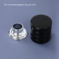 Tapa Magnética Redonda para Botellas de Perfume al por Mayor, Cierre de Plástico ABS y Metal de 15 mm con Diámetro Interior de 17.2 mm para Botellas con Cuello Prensado