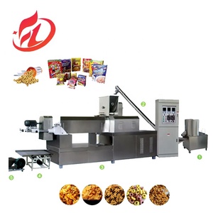 Ligne de production automatique de céréales croustillantes pour le petit-déjeuner, usines certifiées CE, machine à fabriquer des flocons de maïs, équipement d'extrusion - Product Image 2