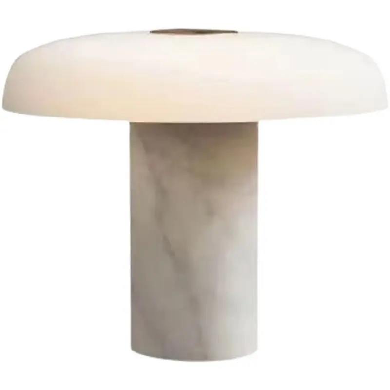Nordic Modern Champignon Marmer Wit Zwart Bureaulamp Voor Indoor Slaapkamer Studeerdecor E27 Tafellamp
