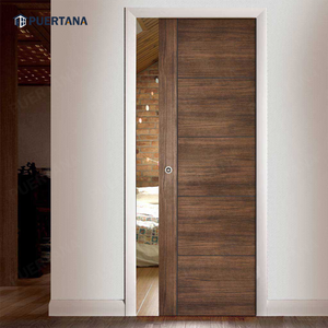 Portes coulissantes à poche en bois massif pour intérieur moderne, résidentielles - Product Image 1