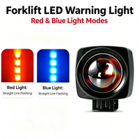 Nouvelle lumière de zone de sécurité pour chariot élévateur, LED rouge et bleue de 2,4 pouces, étanche IP67, avec faisceau lumineux clignotant de 1800 lumens pour entrepôt