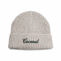 Chapeau d'hiver sportif décontracté à la mode, logo brodé personnalisé, bonnet en tricot côtelé unisexe