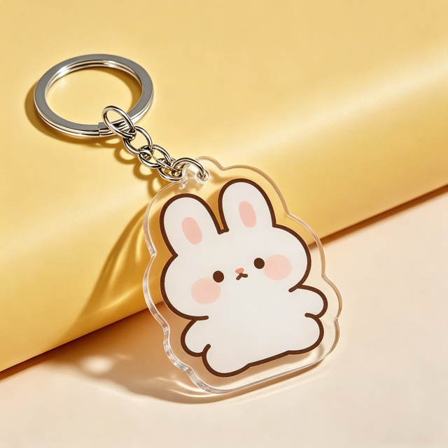 Best Quality Resin Printed Charm Phone With Glitter Epoxy Anime Transparent Custom Keychain Acrylic