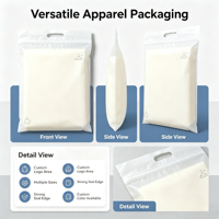 Großhandel: Kundenspezifische matte Reißverschluss-Versandtaschen mit ausgestanztem Griff aus lebensmittelechtem Material für Bekleidungsmarkenverpackungen